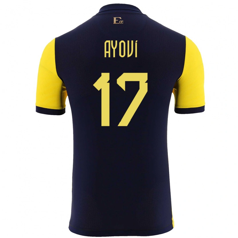 Danxen Kid Ecuador Junior Ayoví #17 Yellow Home Jersey 24-26 T-Shirt