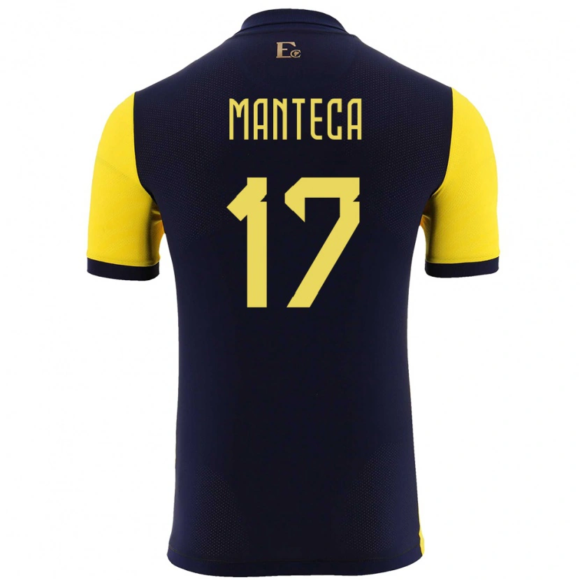 Danxen Kid Ecuador Demcy Manteca #17 Yellow Home Jersey 24-26 T-Shirt