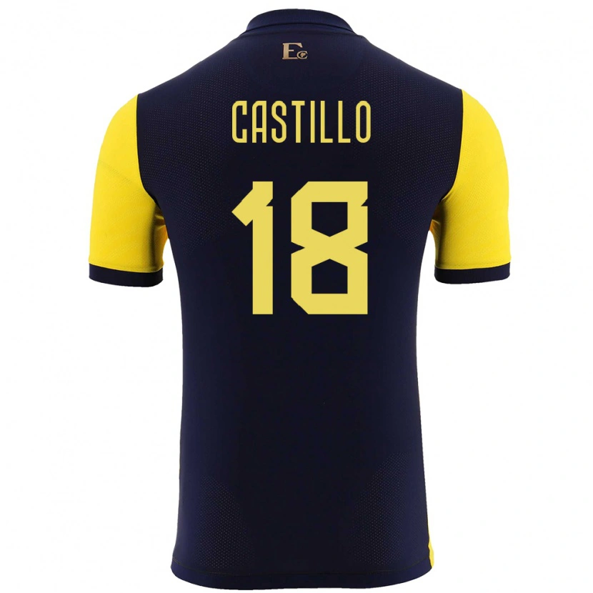 Danxen Kid Ecuador Ederson Castillo #18 Yellow Home Jersey 24-26 T-Shirt