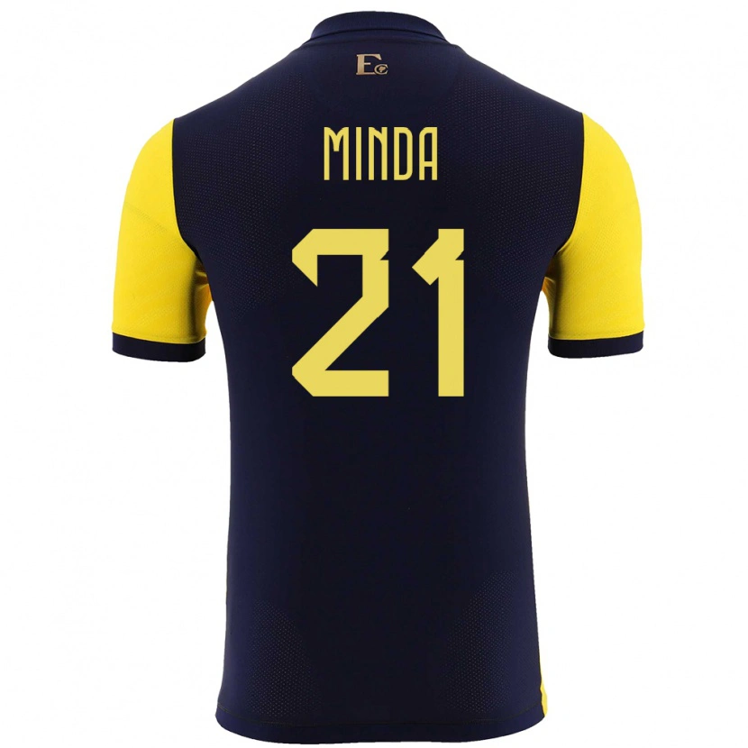 Danxen Kid Ecuador Jhosué Minda #21 Yellow Home Jersey 24-26 T-Shirt