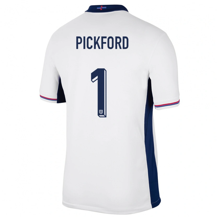 Danxen Kid England Jordan Pickford #1 White Home Jersey 24-26 T-Shirt