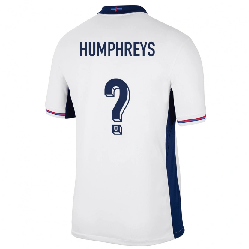 Danxen Kid England Bashir Humphreys #0 White Home Jersey 24-26 T-Shirt