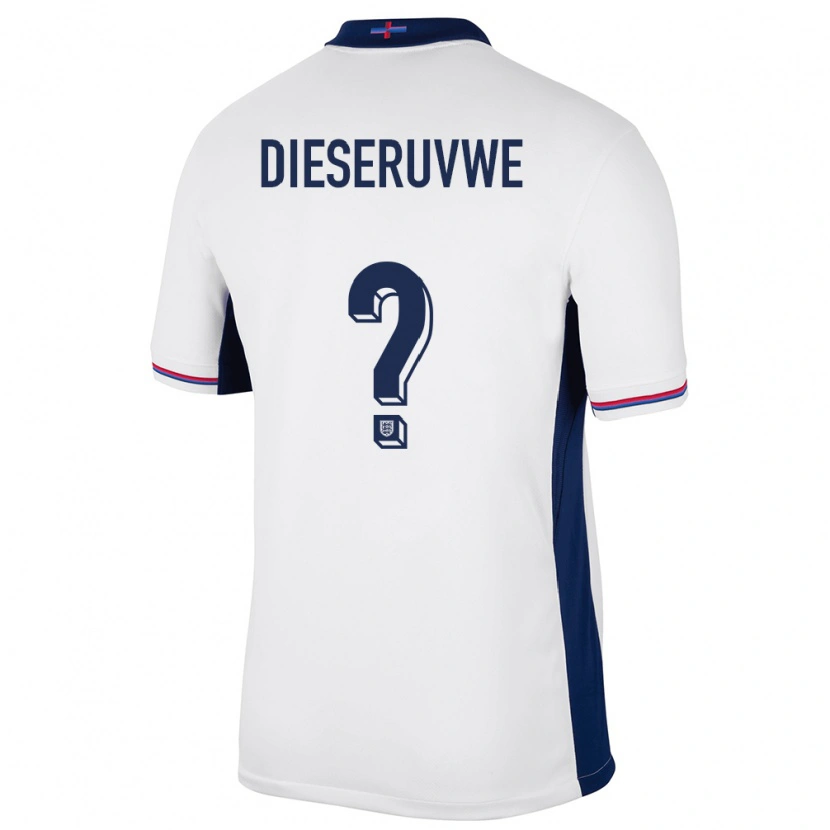 Danxen Kid England Emmanuel Dieseruvwe #0 White Home Jersey 24-26 T-Shirt