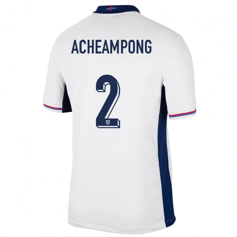 Danxen Kid England Josh Acheampong #2 White Home Jersey 24-26 T-Shirt