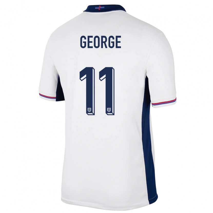 Danxen Kid England Tyrique George #11 White Home Jersey 24-26 T-Shirt