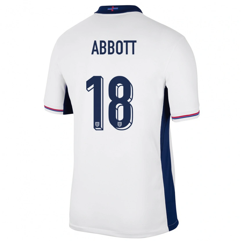 Danxen Kid England Zach Abbott #18 White Home Jersey 24-26 T-Shirt