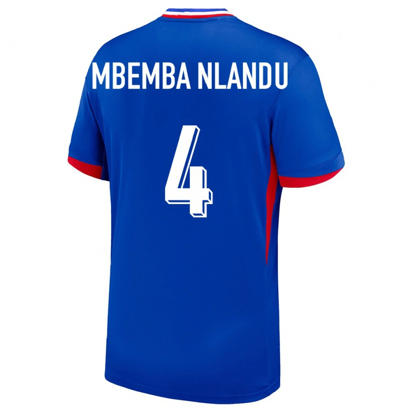 Danxen Kid France Emmanuel Mbemba Nlandu #4 Blue Home Jersey 24-26 T-Shirt