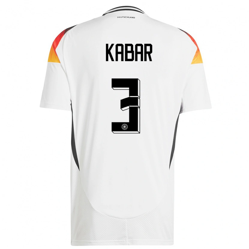 Danxen Kid Germany Almugera Kabar #3 White Home Jersey 24-26 T-Shirt