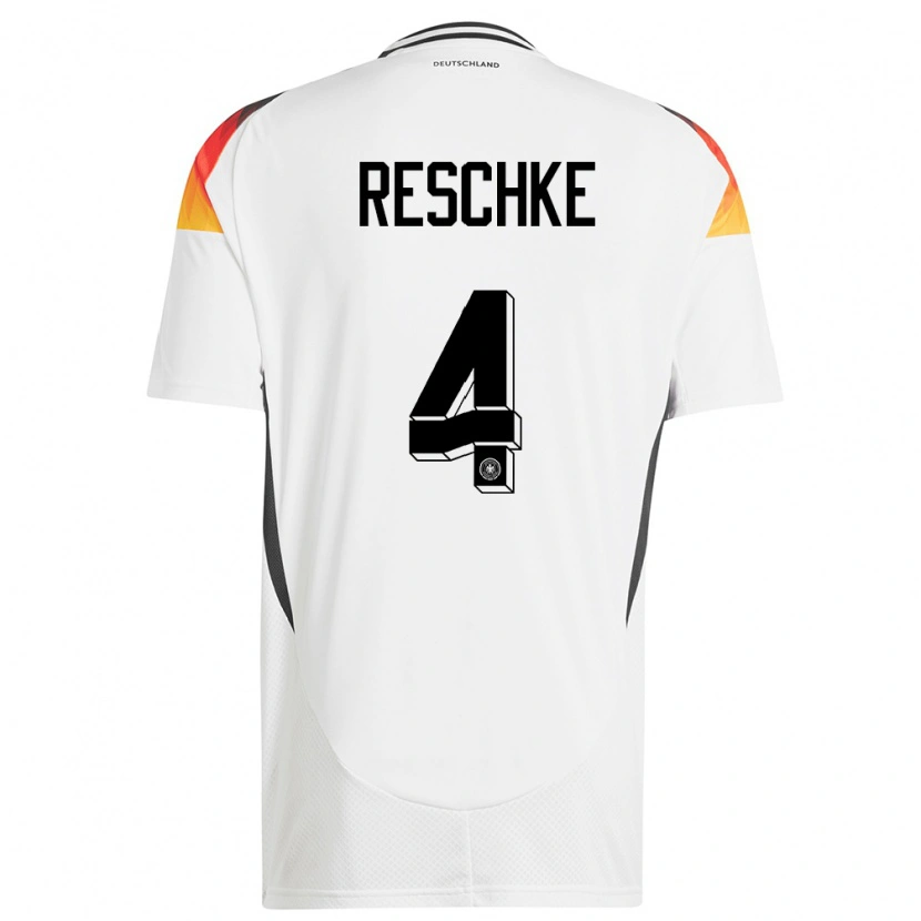 Danxen Kid Germany Gianluca Reschke #4 White Home Jersey 24-26 T-Shirt