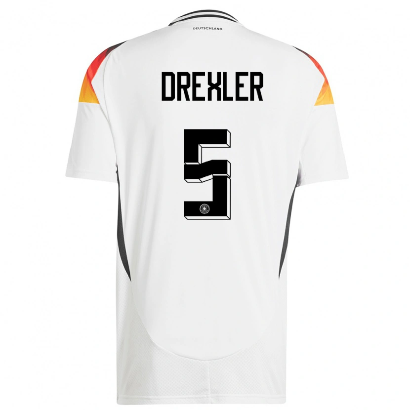 Danxen Kid Germany Tim Drexler #5 White Home Jersey 24-26 T-Shirt