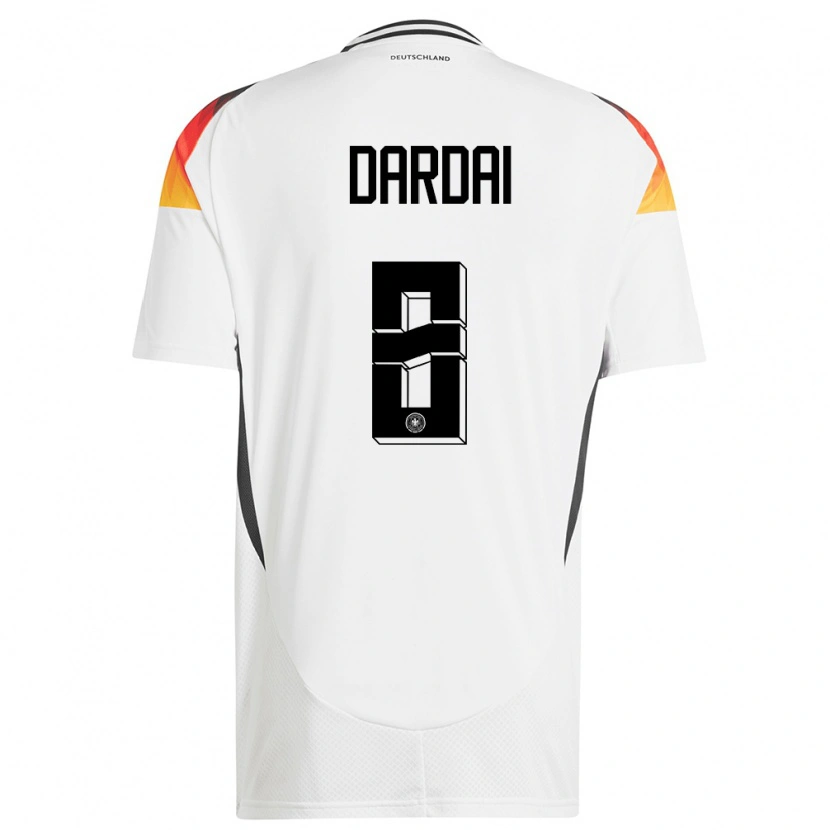 Danxen Kid Germany Bence Dárdai #8 White Home Jersey 24-26 T-Shirt