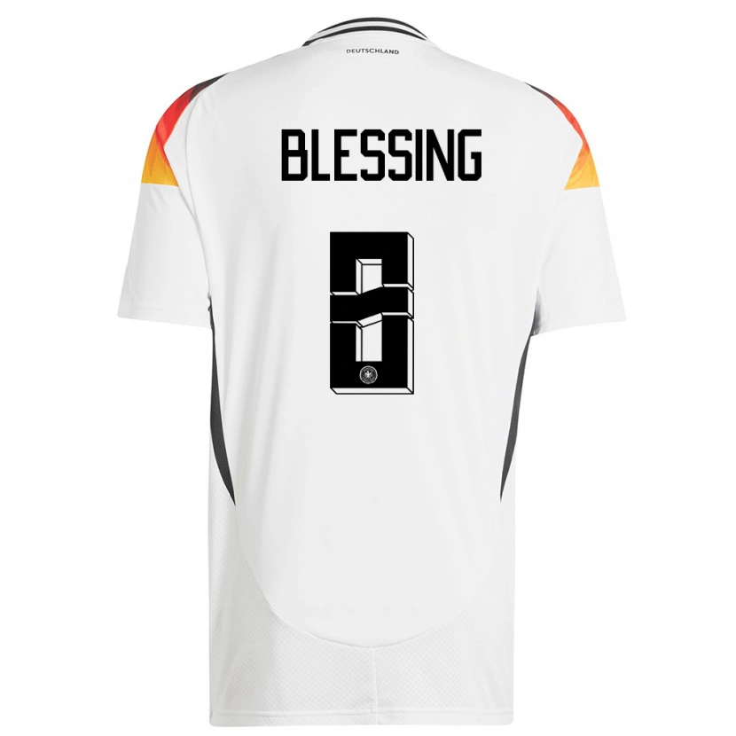 Danxen Kid Germany Èlisée Blessing #8 White Home Jersey 24-26 T-Shirt