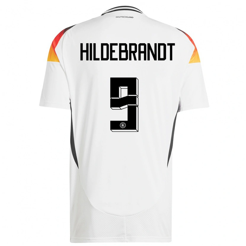 Danxen Kid Germany Niklas Hildebrandt #9 White Home Jersey 24-26 T-Shirt