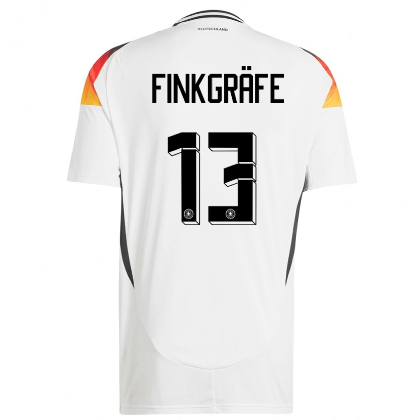 Danxen Kid Germany Max Finkgräfe #13 White Home Jersey 24-26 T-Shirt