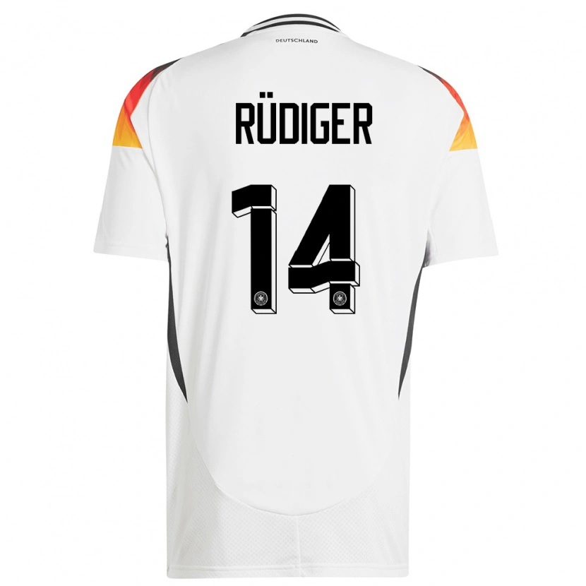 Danxen Kid Germany Fin-Luca Rüdiger #14 White Home Jersey 24-26 T-Shirt