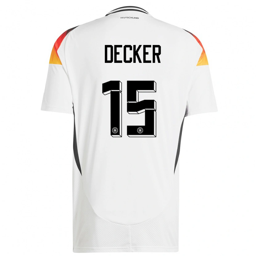 Danxen Kid Germany Elias Decker #15 White Home Jersey 24-26 T-Shirt