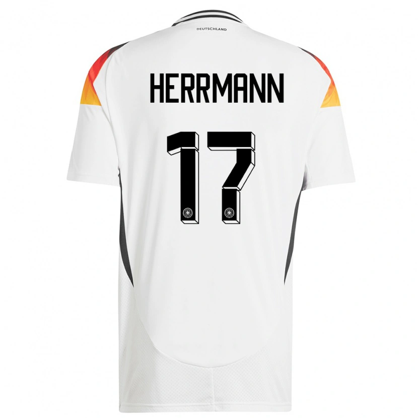 Danxen Kid Germany Charles Herrmann #17 White Home Jersey 24-26 T-Shirt