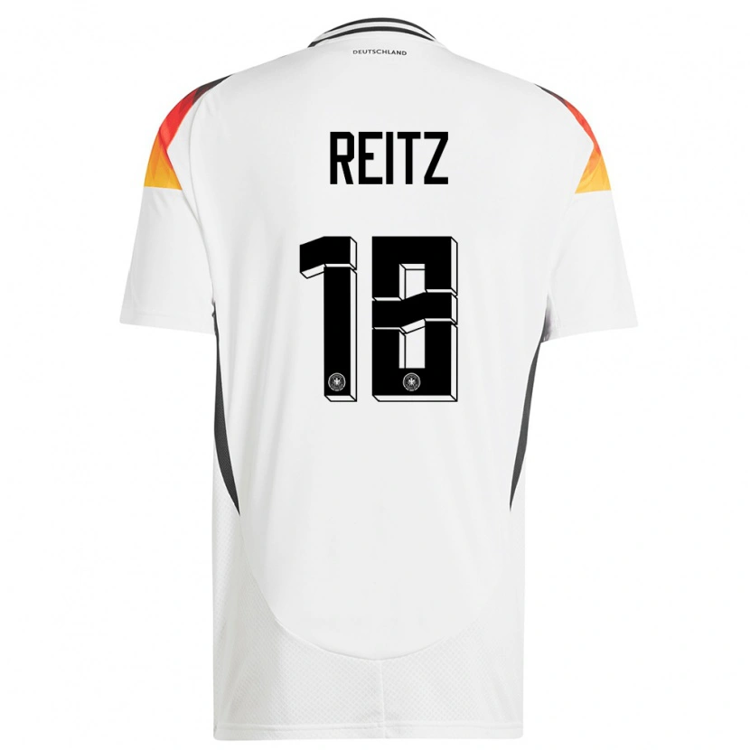 Danxen Kid Germany Rocco Reitz #18 White Home Jersey 24-26 T-Shirt