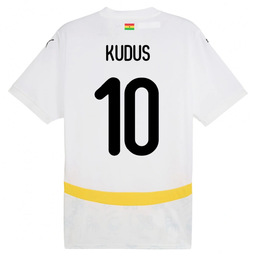 Danxen Kid Ghana Mohammed Kudus #10 White Home Jersey 24-26 T-Shirt