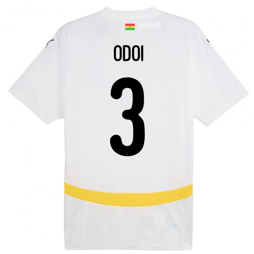 Danxen Kid Ghana Denis Odoi #3 White Home Jersey 24-26 T-Shirt