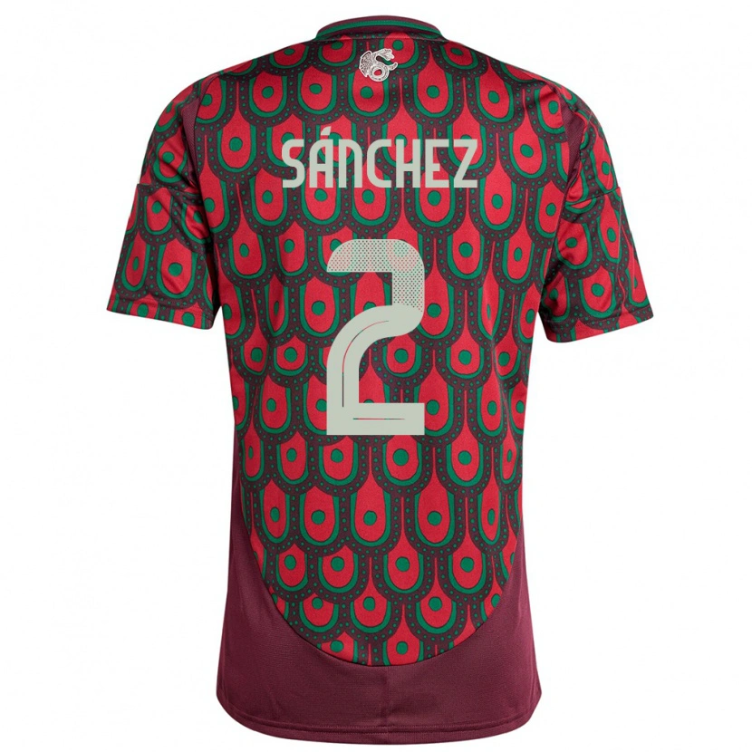 Danxen Kid Mexico Jorge Sánchez #2 Maroon Home Jersey 24-26 T-Shirt