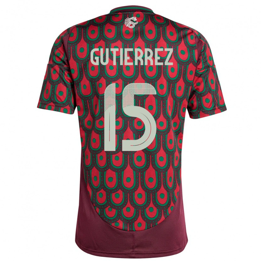 Danxen Kid Mexico Alexis Gutiérrez #15 Maroon Home Jersey 24-26 T-Shirt