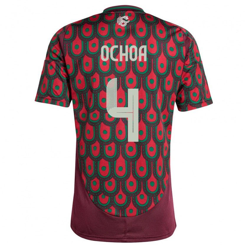 Danxen Kid Mexico Diego Ochoa #4 Maroon Home Jersey 24-26 T-Shirt