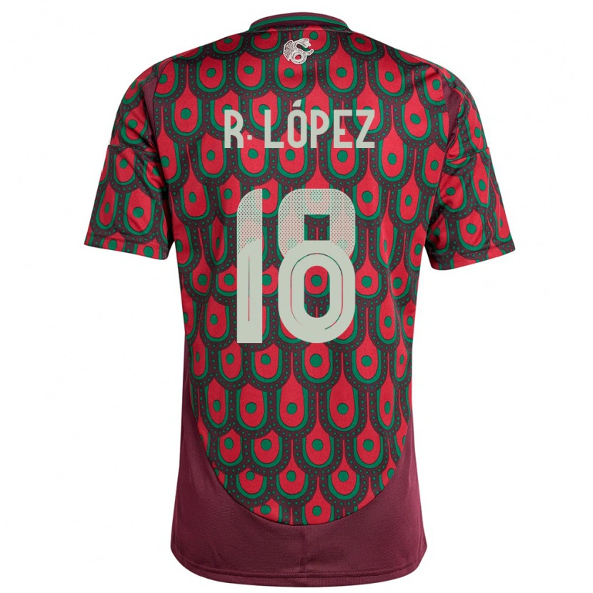 Danxen Kid Mexico Rodrigo López #18 Maroon Home Jersey 24-26 T-Shirt