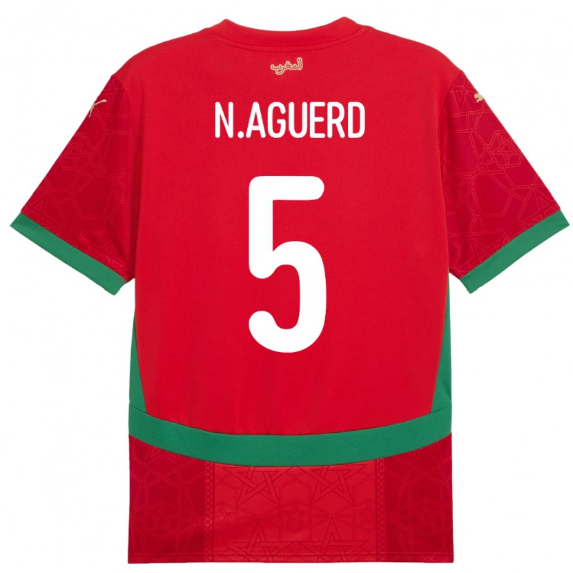 Danxen Kid Morocco Nayef Aguerd #5 Red Home Jersey 24-26 T-Shirt