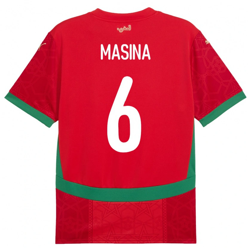 Danxen Kid Morocco Adam Masina #6 Red Home Jersey 24-26 T-Shirt