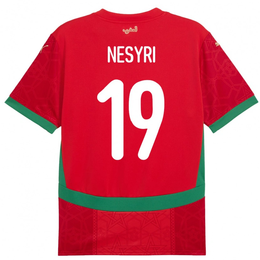 Danxen Kid Morocco Youssef En-Nesyri #19 Red Home Jersey 24-26 T-Shirt