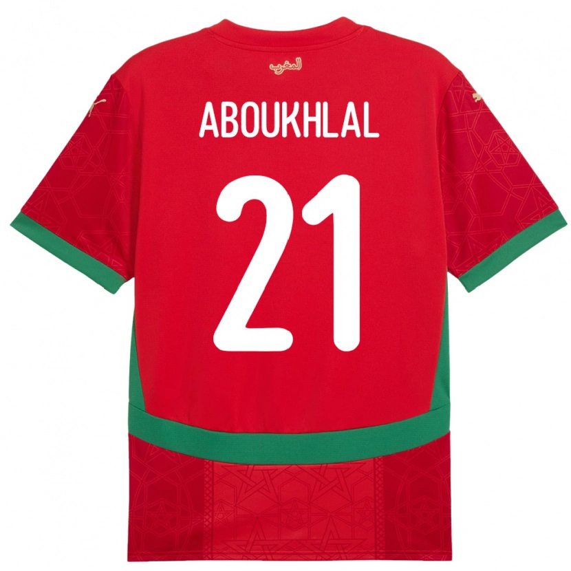 Danxen Kid Morocco Zakaria Aboukhlal #21 Red Home Jersey 24-26 T-Shirt