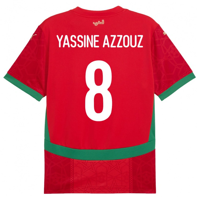 Danxen Kid Morocco Mohamed Yassine Azzouz #8 Red Home Jersey 24-26 T-Shirt