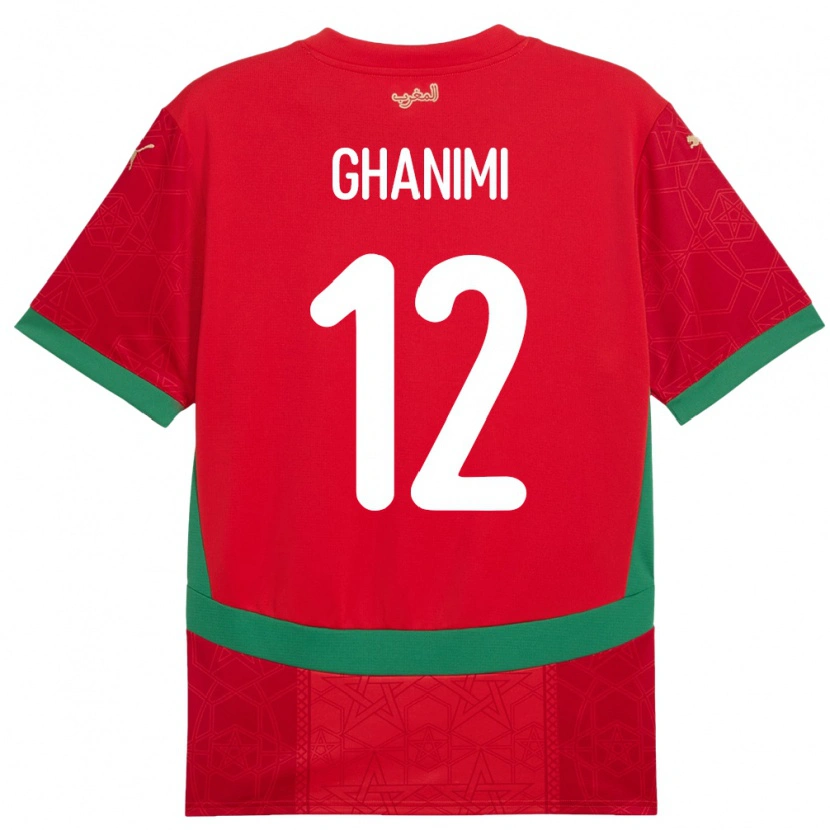 Danxen Kid Morocco Rachid Ghanimi #12 Red Home Jersey 24-26 T-Shirt