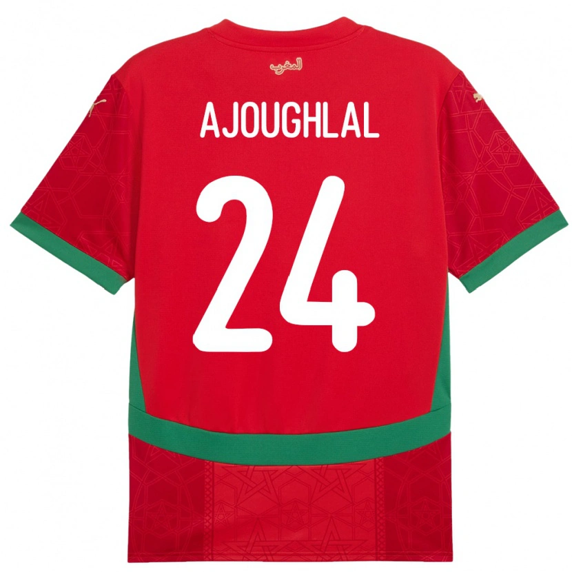 Danxen Kid Morocco Zakaria Ajoughlal #24 Red Home Jersey 24-26 T-Shirt