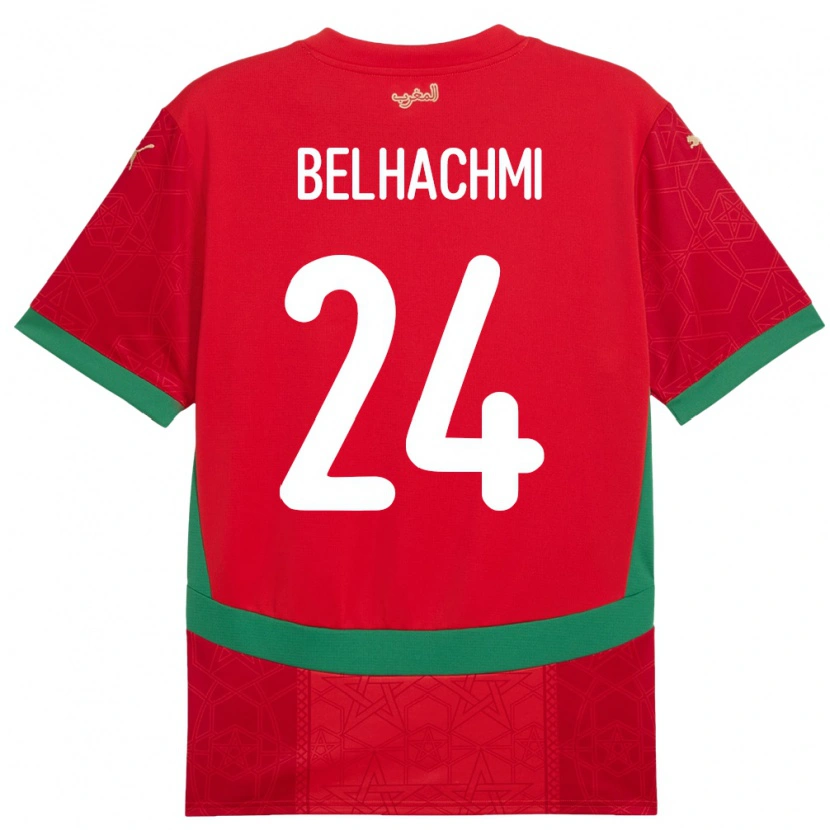 Danxen Kid Morocco Yahya Belhachmi #24 Red Home Jersey 24-26 T-Shirt