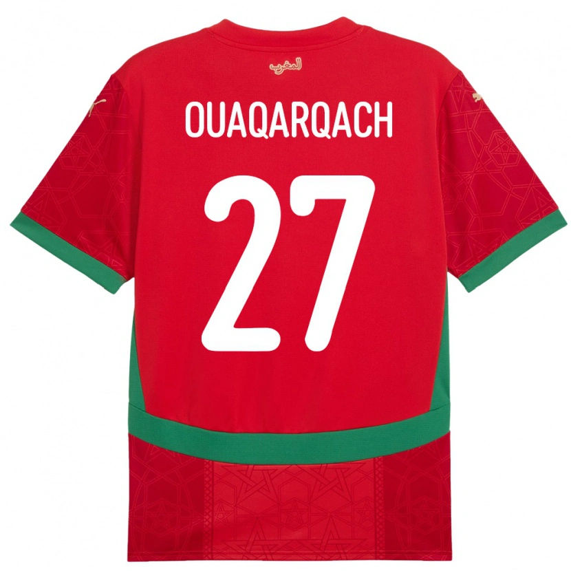 Danxen Kid Morocco Abdelkader Ouaqarqach #27 Red Home Jersey 24-26 T-Shirt