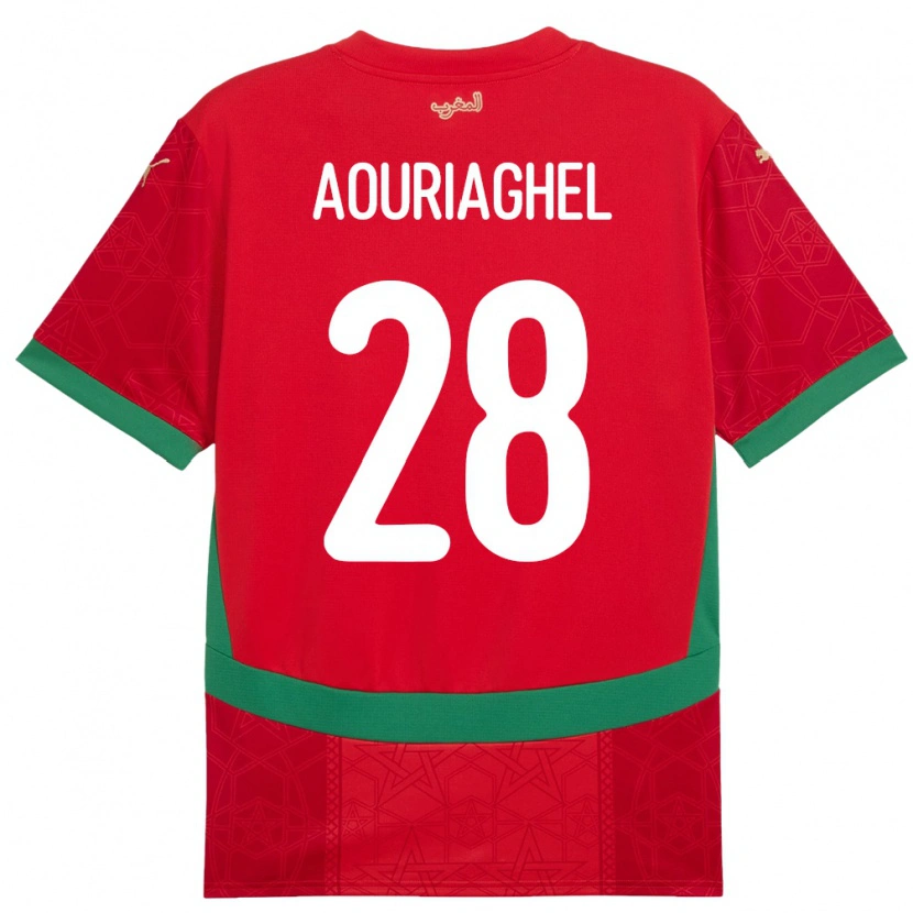 Danxen Kid Morocco Yassin Aouriaghel #28 Red Home Jersey 24-26 T-Shirt