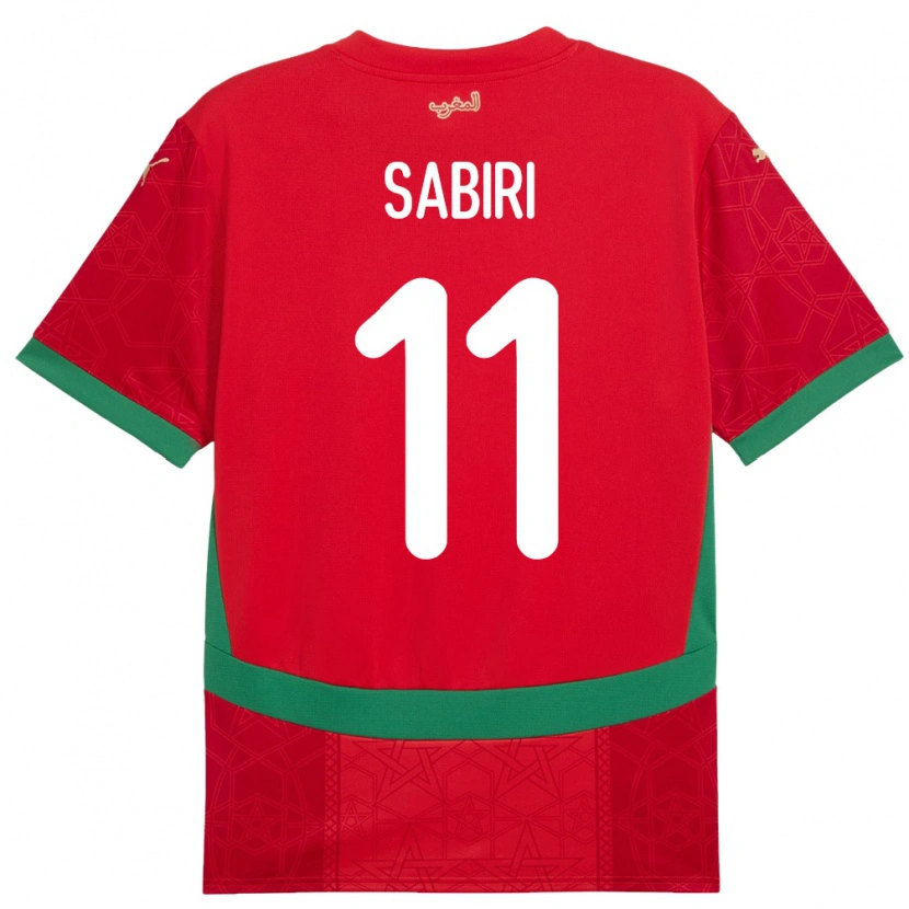 Danxen Kid Morocco Abdelhamid Sabiri #11 Red Home Jersey 24-26 T-Shirt