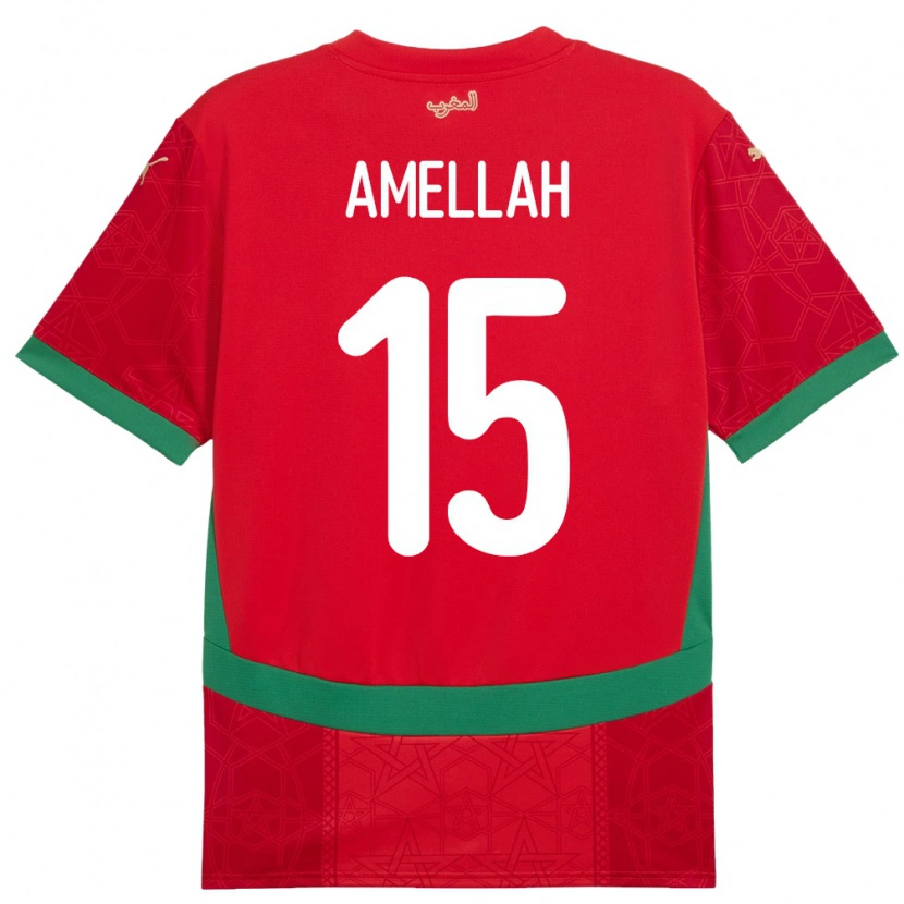 Danxen Kid Morocco Selim Amellah #15 Red Home Jersey 24-26 T-Shirt