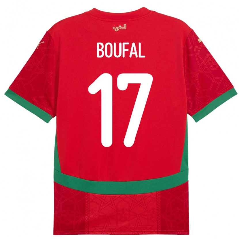 Danxen Kid Morocco Sofiane Boufal #17 Red Home Jersey 24-26 T-Shirt