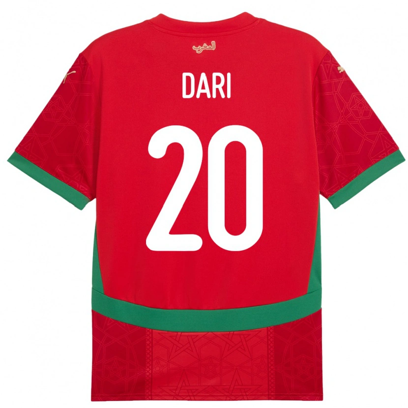 Danxen Kid Morocco Achraf Dari #20 Red Home Jersey 24-26 T-Shirt