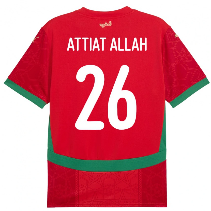 Danxen Kid Morocco Yahia Attiat-Allah #26 Red Home Jersey 24-26 T-Shirt