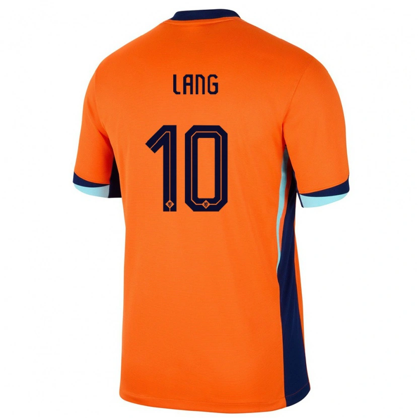 Danxen Kid Netherlands Noa Lang #10 Orange Home Jersey 24-26 T-Shirt