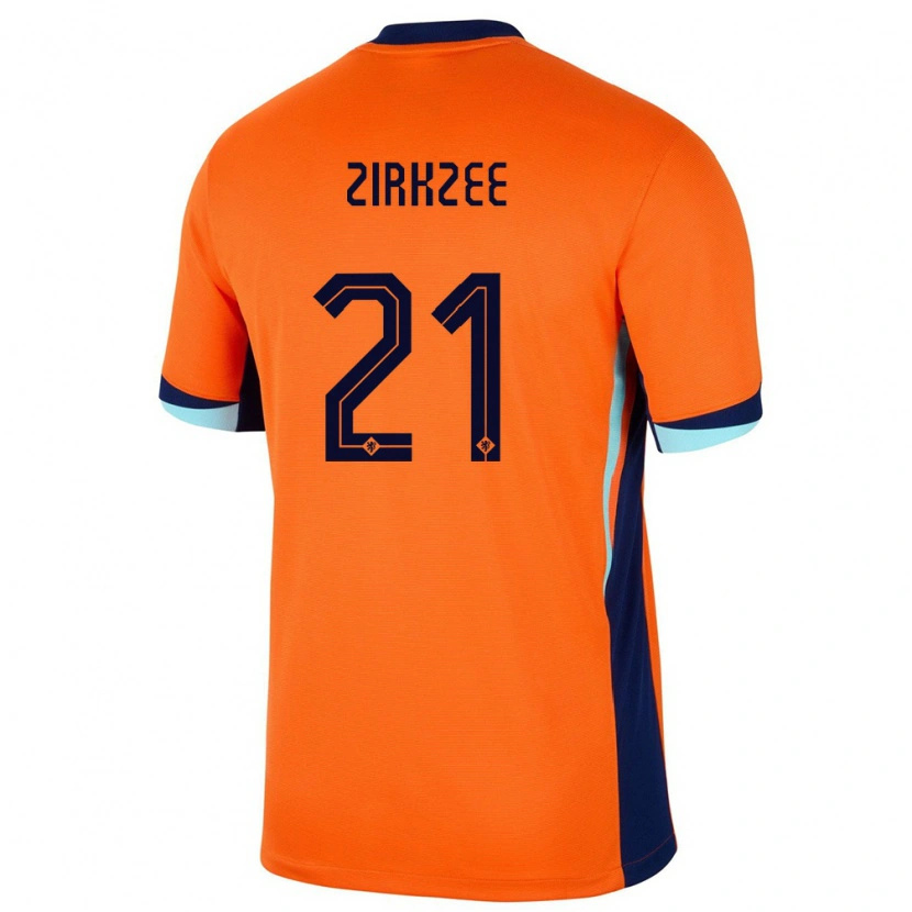 Danxen Kid Netherlands Joshua Zirkzee #21 Orange Home Jersey 24-26 T-Shirt