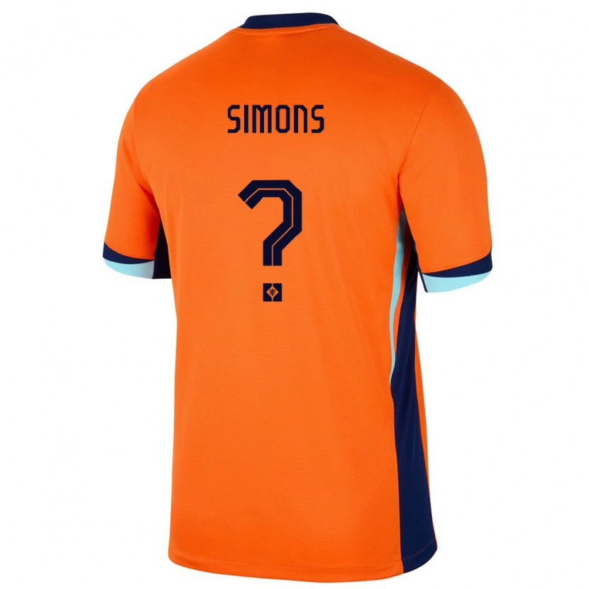 Danxen Kid Netherlands Saviola Simons #0 Orange Home Jersey 24-26 T-Shirt