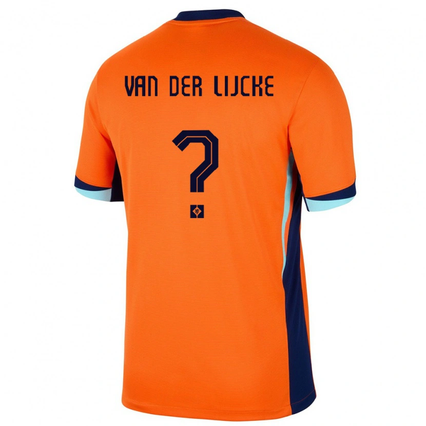 Danxen Kid Netherlands Donny Van Der Lijcke #0 Orange Home Jersey 24-26 T-Shirt