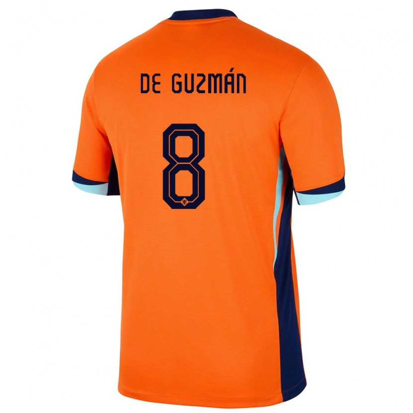 Danxen Kid Netherlands Jaden De Guzmán #8 Orange Home Jersey 24-26 T-Shirt