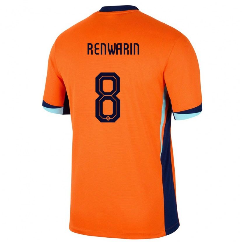 Danxen Kid Netherlands Givaro Renwarin #8 Orange Home Jersey 24-26 T-Shirt