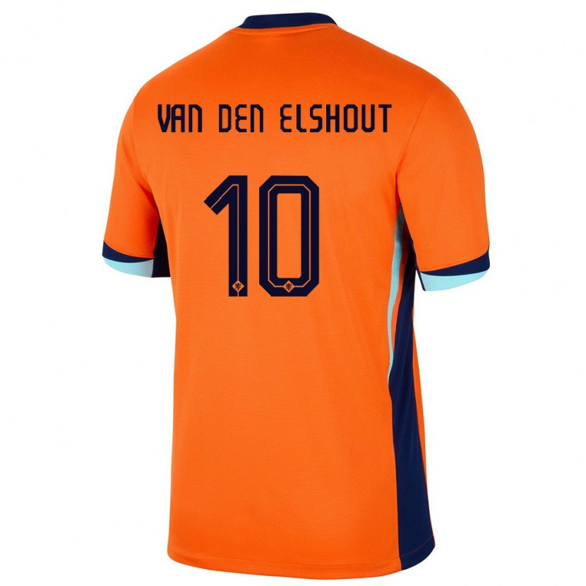 Danxen Kid Netherlands Tobias Van Den Elshout #10 Orange Home Jersey 24-26 T-Shirt